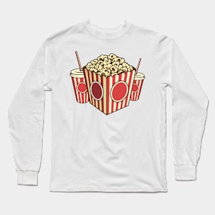 Big Popcorn Bag and Soda Long Sleeve T-Shirt